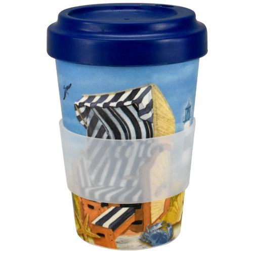 to-go bamboo-mug, beach design - Tea Desire