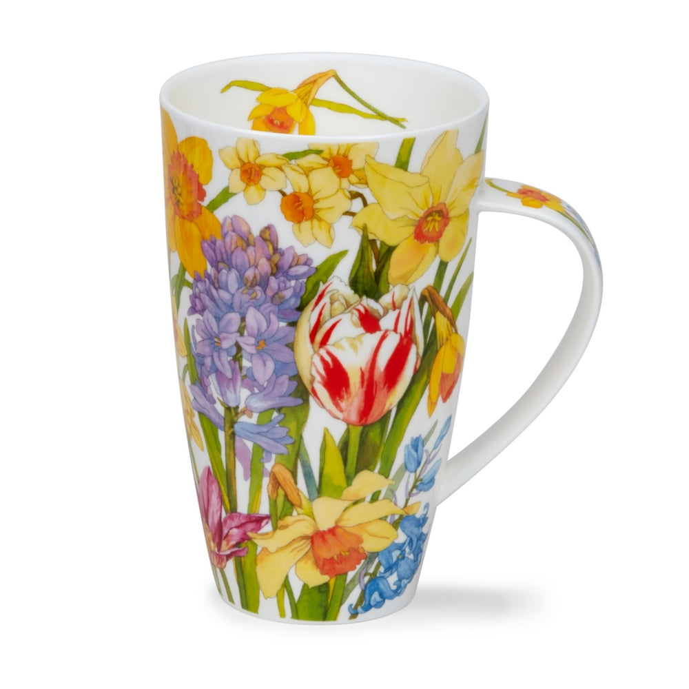 Mug with floral design on a white background