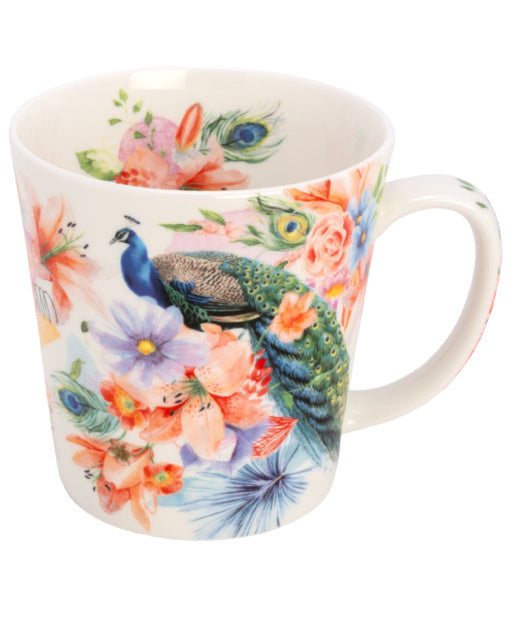 Mug Flower Fantasy with Peacock | Tea Desire