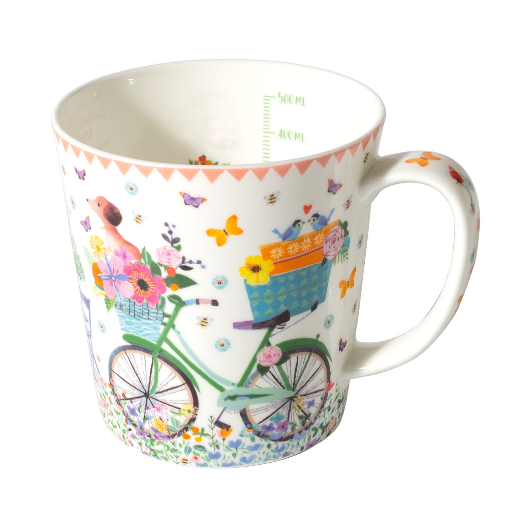 Dog on a Bike - fine-bone china mug | Tea Desire