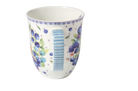 Decorative mug with blueberry pattern on a white background
