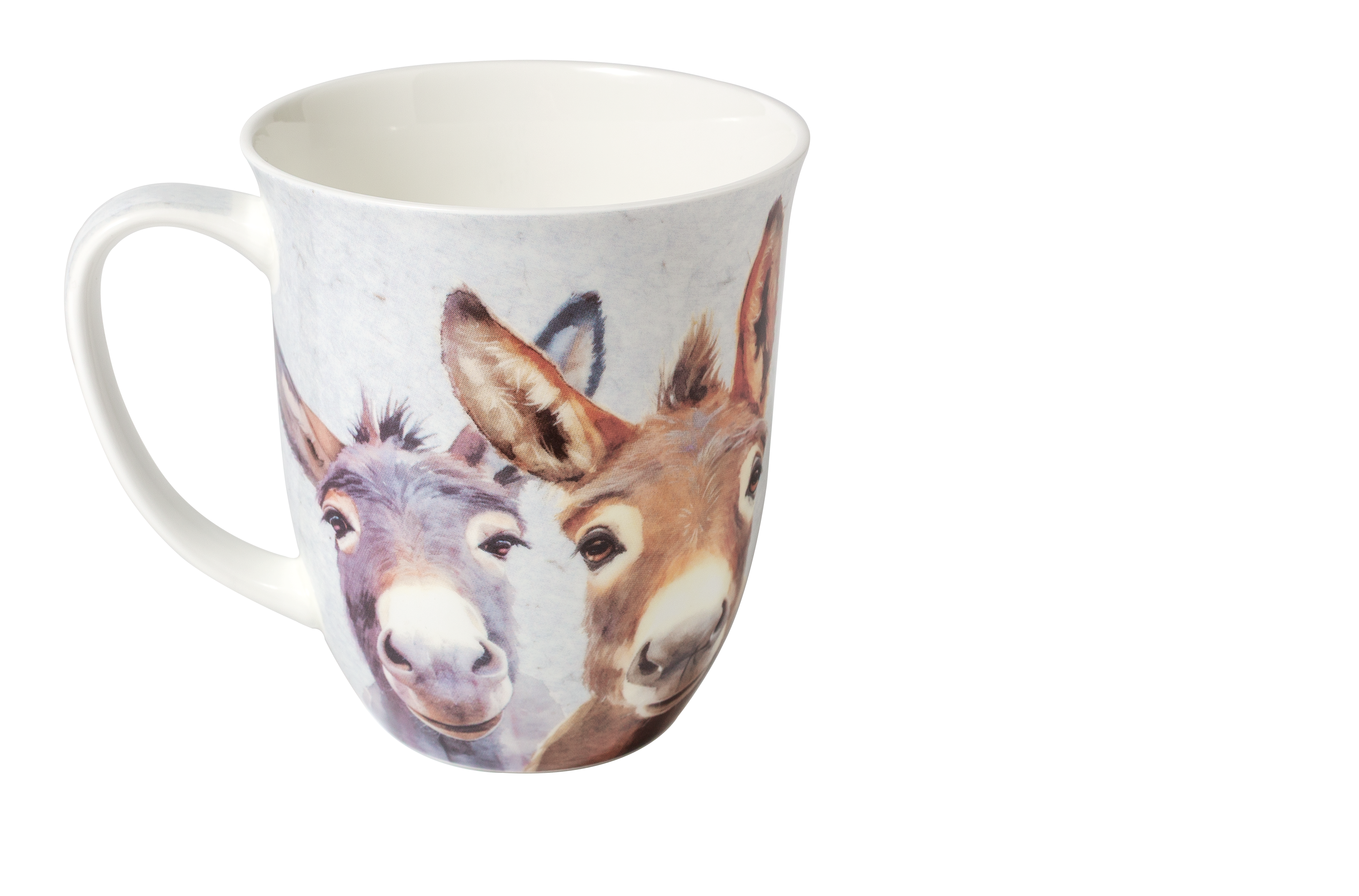 Mug with donkey design on a white background