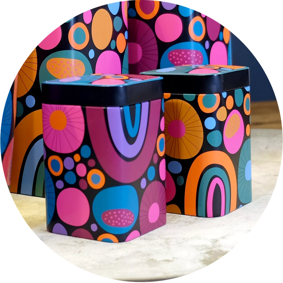 Metal storage tin Cheerful by Eigenart | Tea Desire