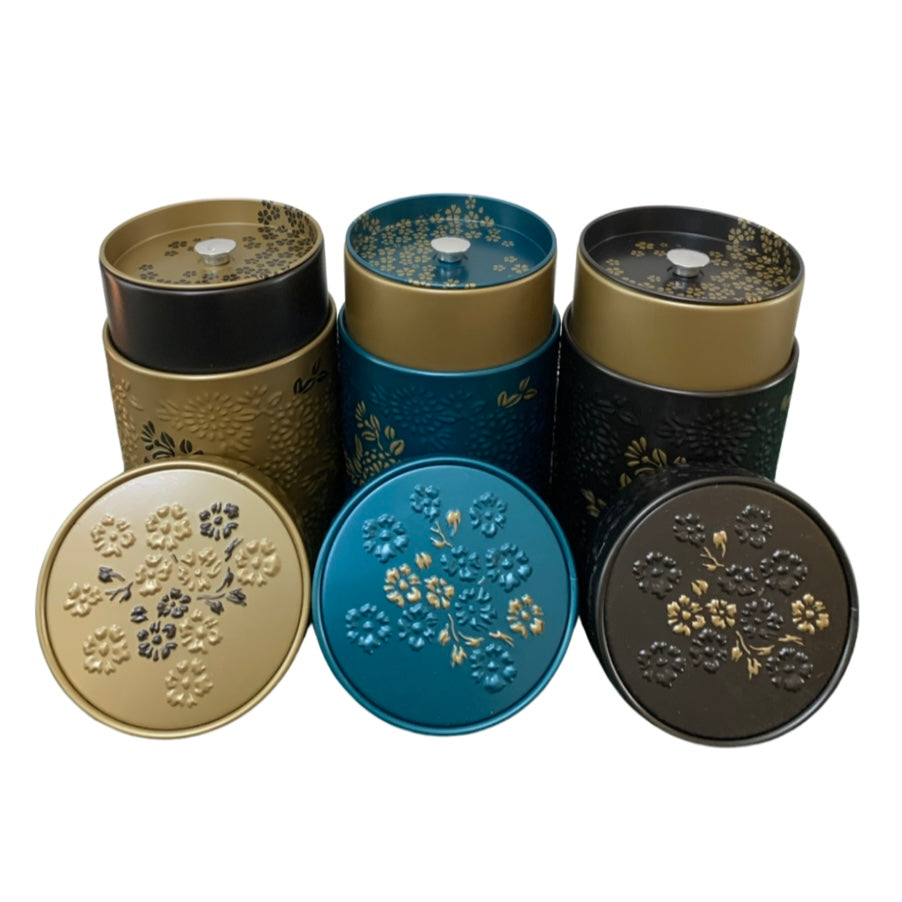 Tea Storage Tins Yumiko assorted colours open by Eigenart | Tea Desire