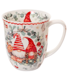 Mug with Christmas gnome design on a white background