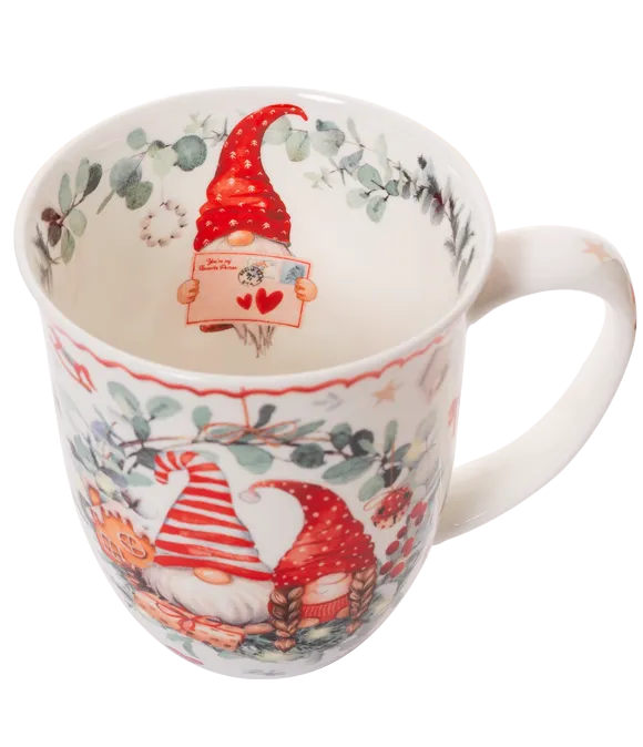Mug with gnome design on a white background