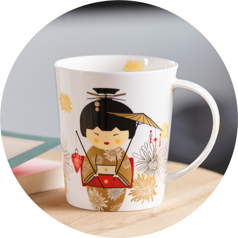 cupti mug geisha gold - Tea Desire