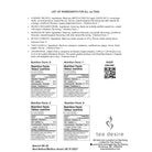 Tea packaging with ingredient list and nutrition facts on a white background