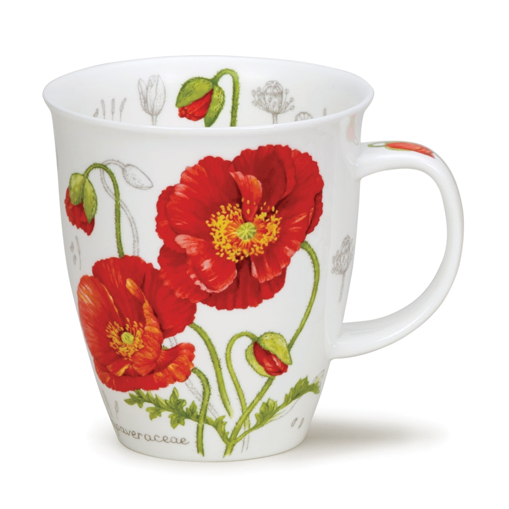 Dunoon Botanical Sketch Poppy Mug | Tea Desire