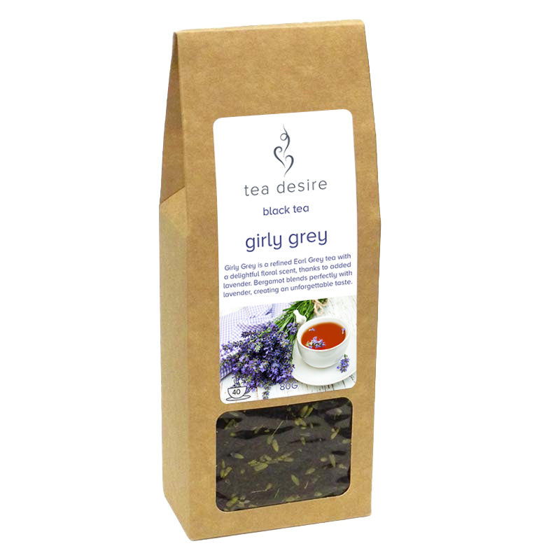 girly grey tea krafty box - Tea Desire
