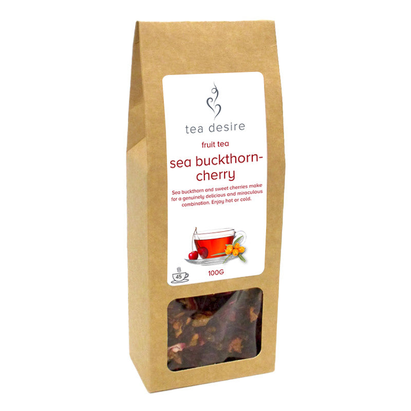 sea buckthorn-cherry tea krafty box - Tea Desire