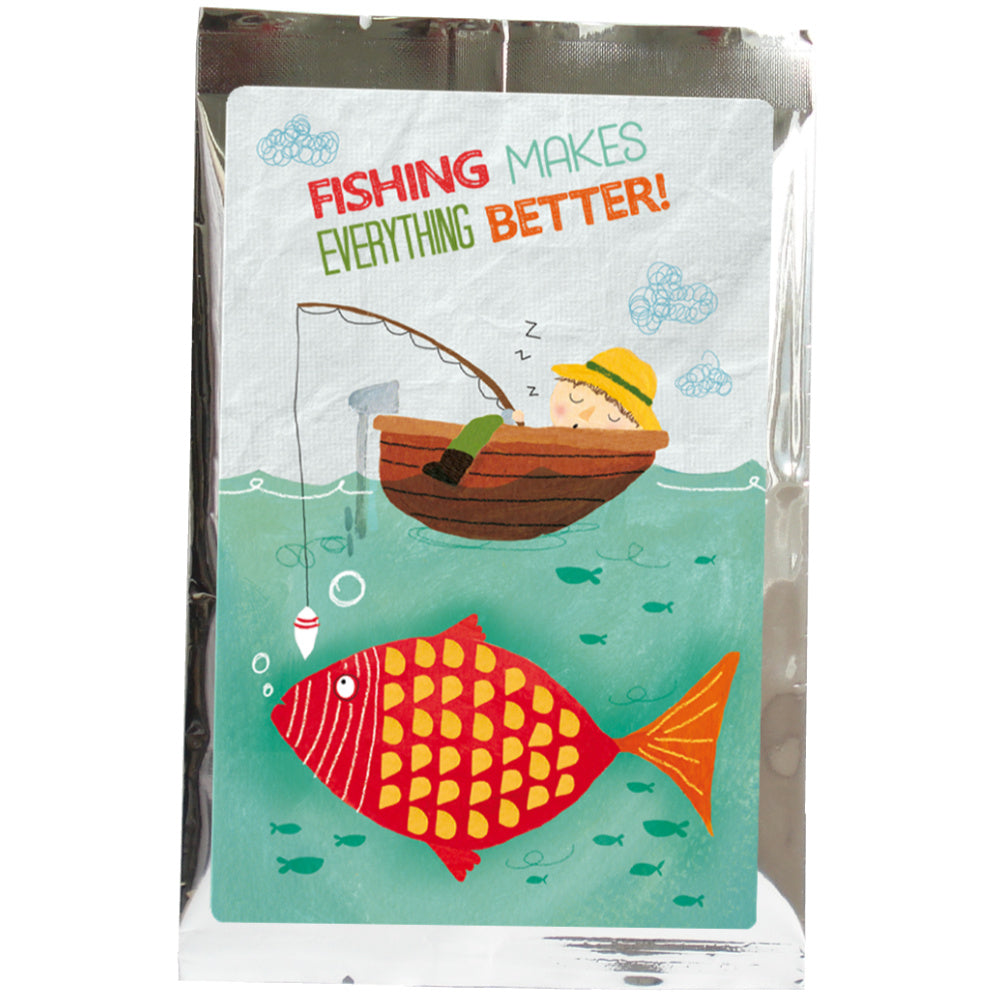 tea greetings: fishing makes everything better - Tea Desire