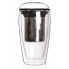 double wall infuser mug - black - Tea Desire