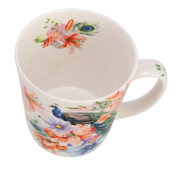 Mug Flower Fantasy with Peacock | Tea Desire