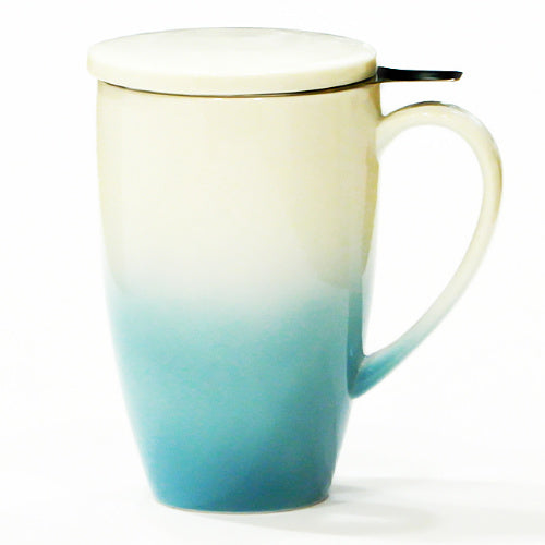 horizon mug blue with infuser - Tea Desire