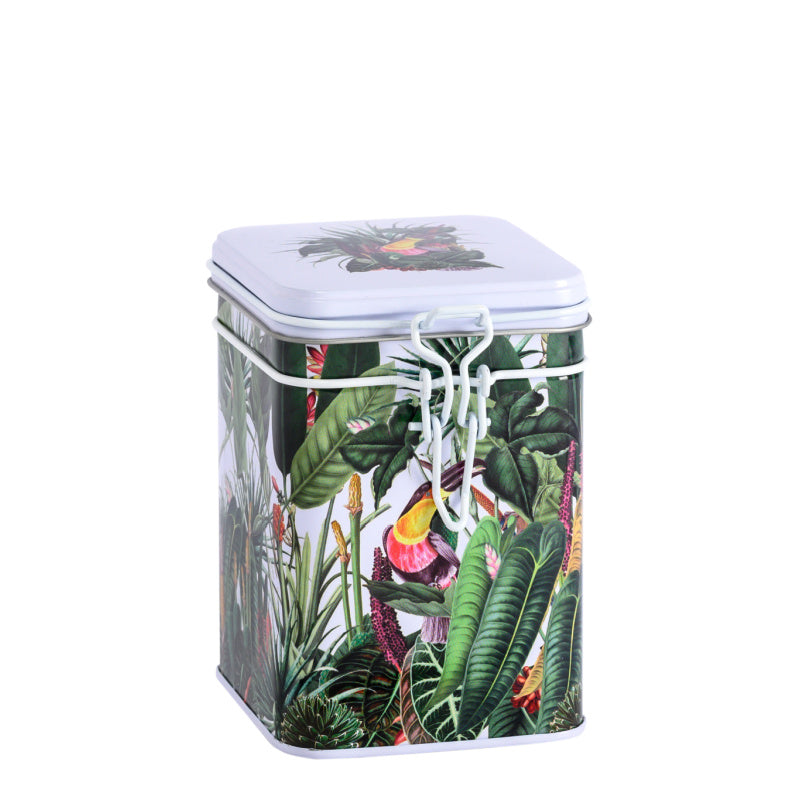 Tea Desire's Tea Storage Tin Rainforest light